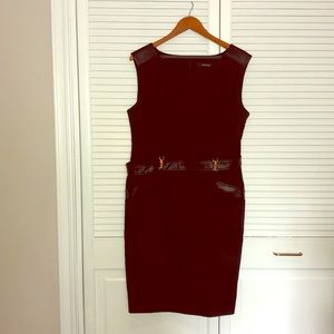 Black Pencil Dress with Gucci-esk bamboo detail